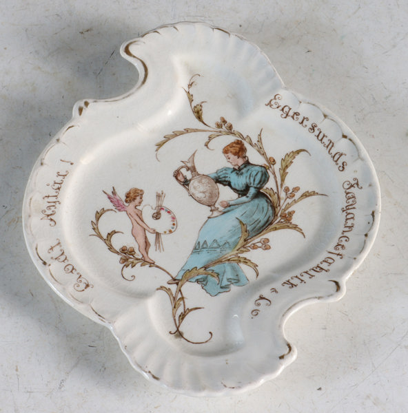 Dekorert skål, Egersund.