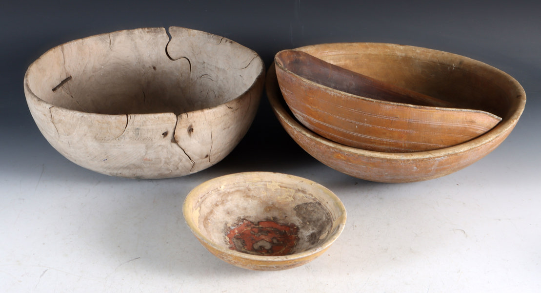 4 ølboller i tre, 1800 t.