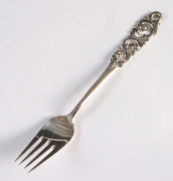 6 gafler, Telesølv.