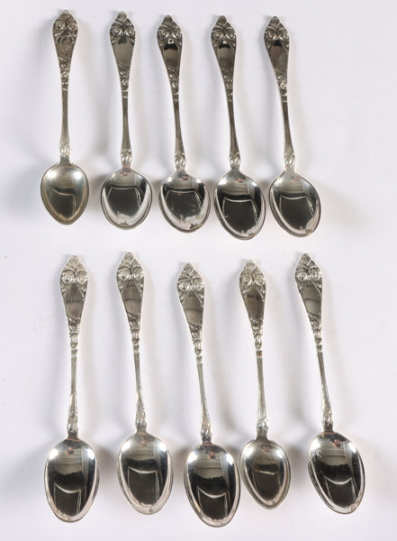 10 teskjeer i sølv, Opphøyet rose.