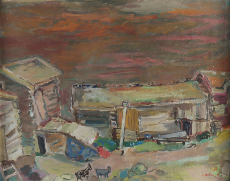 Gunnar Haukebø, Fjellgård. Maleri.