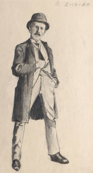 Gudmund Stenersen, mann. Tegning.