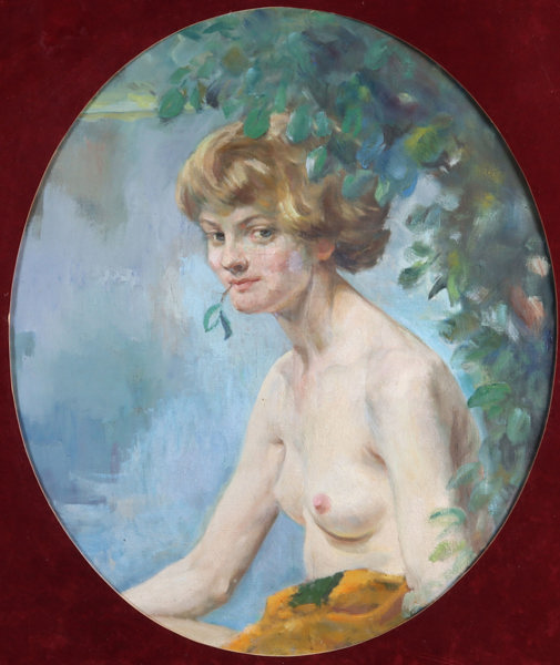 Gudmund Stenersen, kvinne. Maleri.