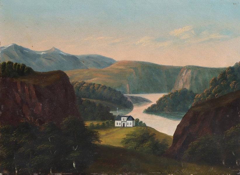 Peter Egidius?, landskap 1847. Maleri.