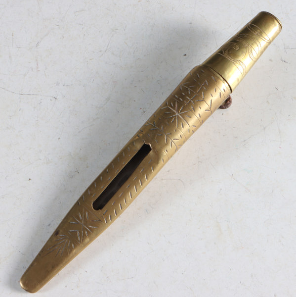 Slirekniv i messing, 18/1900 t.