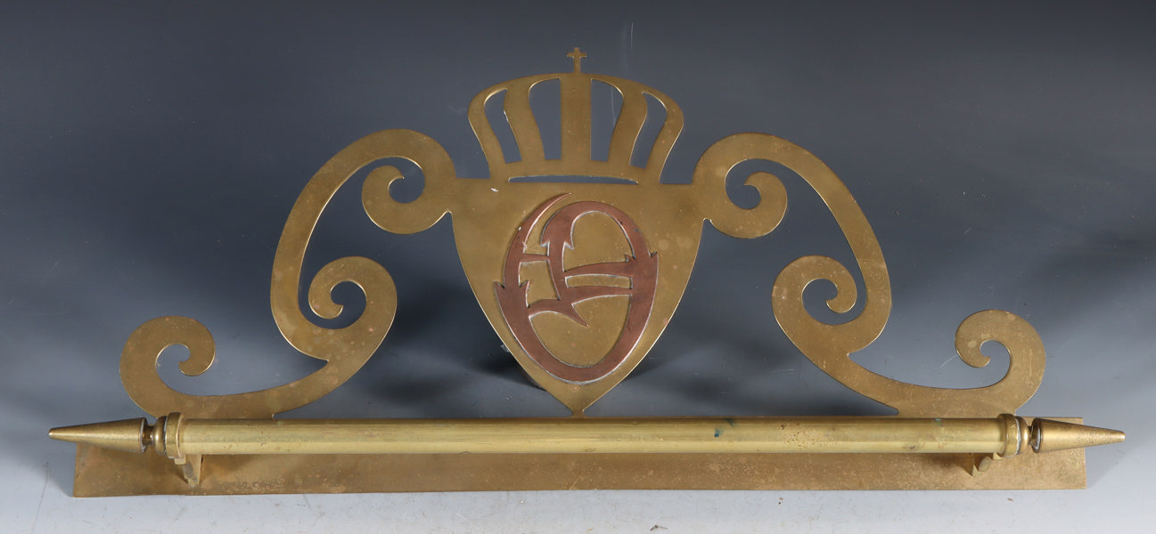 Håndklehylle i messing, tidlig 1900 t.