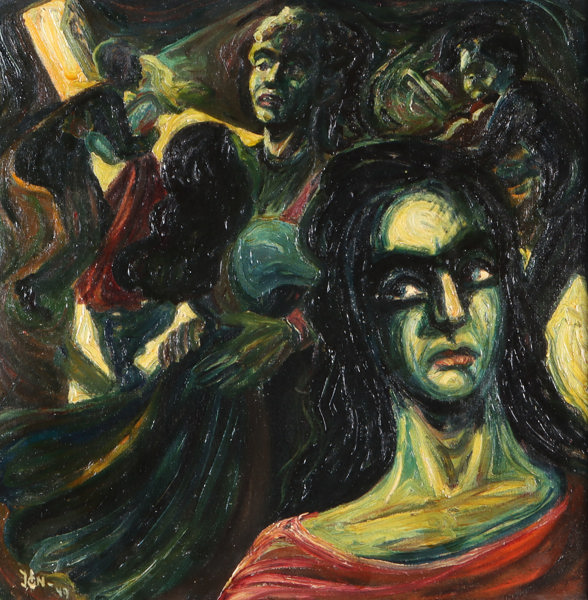 Olav Jøntvedt, Sjalusi. Maleri.