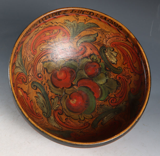 Rosemalt ølbolle, Telemark 1796. 