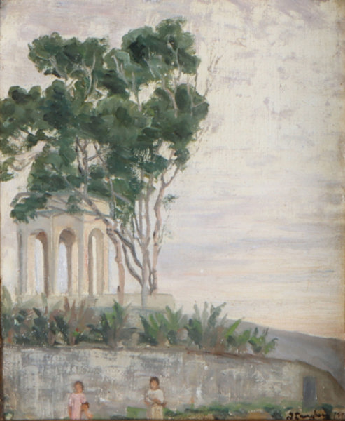 Juliane Langberg, landskap. Maleri.