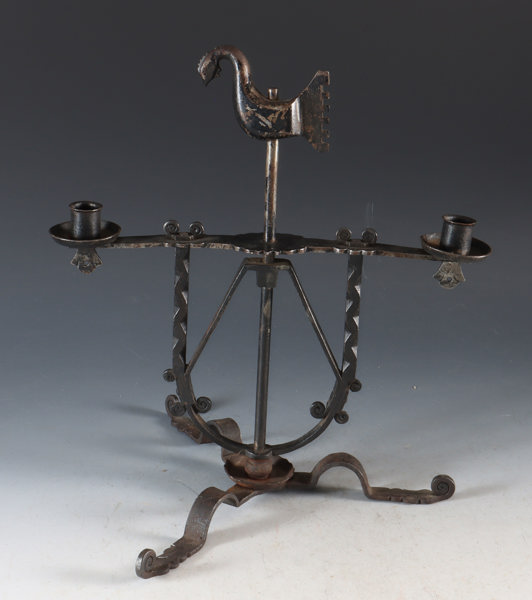 Lysestake i jern m/hane