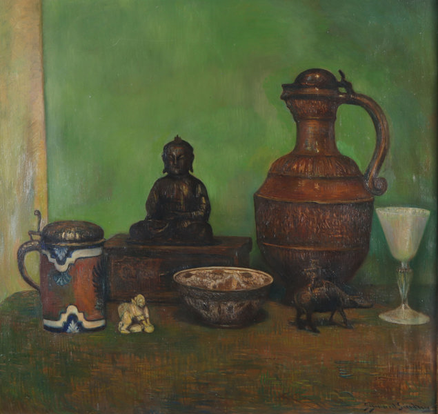 Sigmund Sinding, stilleben. Maleri.