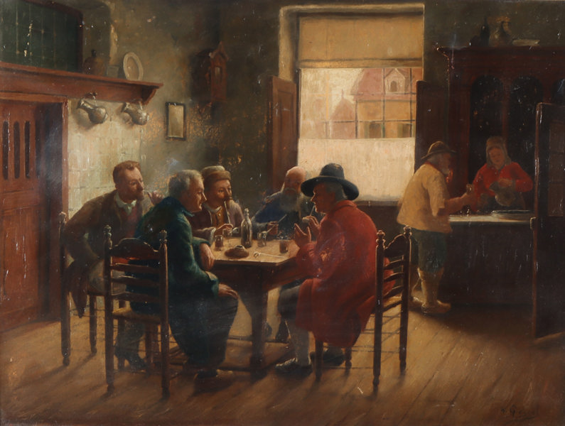 Wilhelm Giessel, vertshus. Maleri.