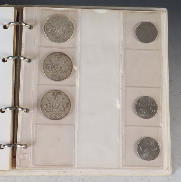 Album med mynter, Norge og Sverige.