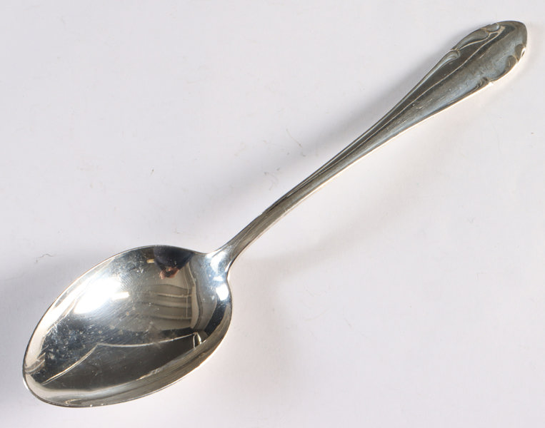 18 skjeer i sølv, Mexico. 