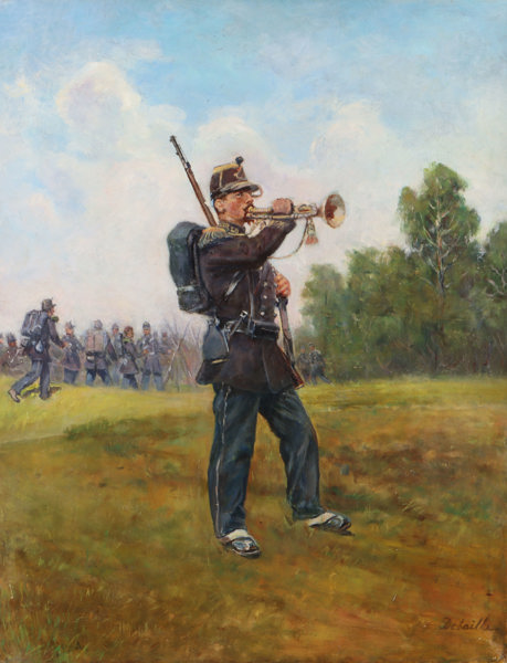 Claus Irgens, soldater. Maleri.