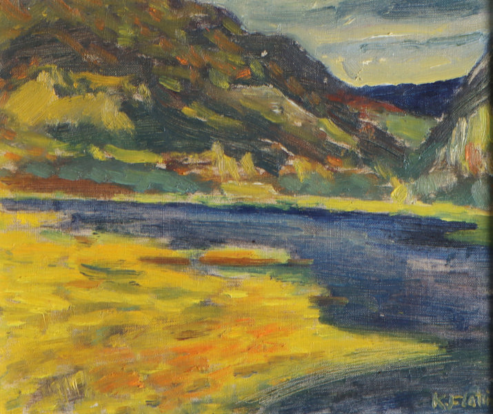 Knut Flatin, fjellandskap. Maleri.