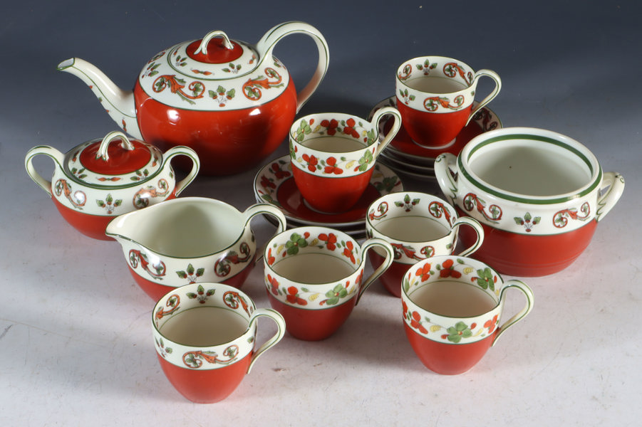 Teservise og krukke, Nordisk. PP