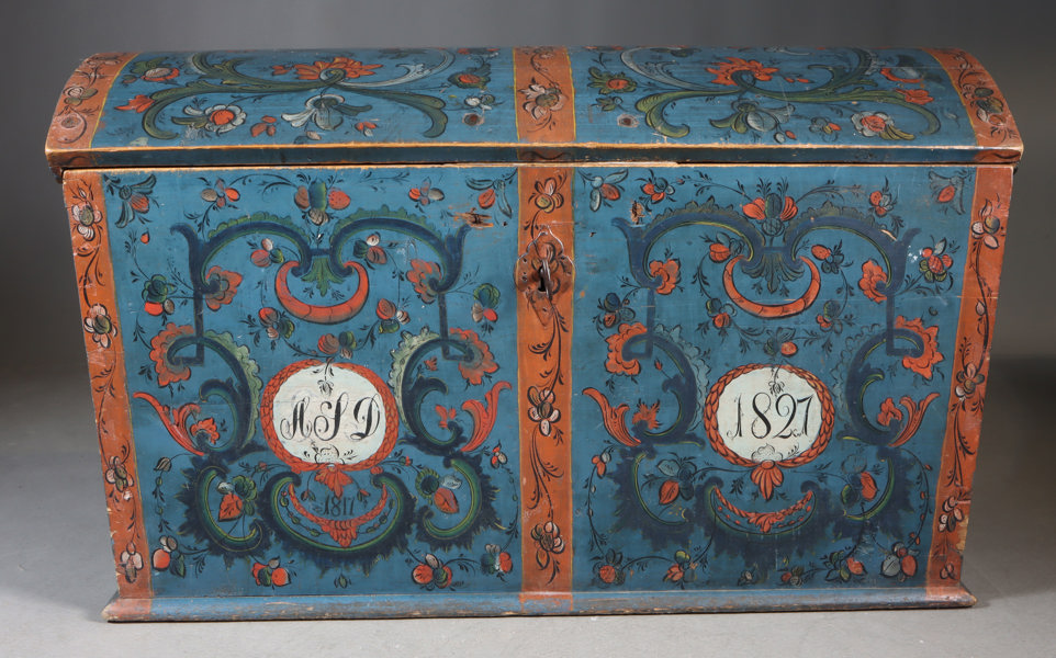 Rosemalt kiste, 1817.