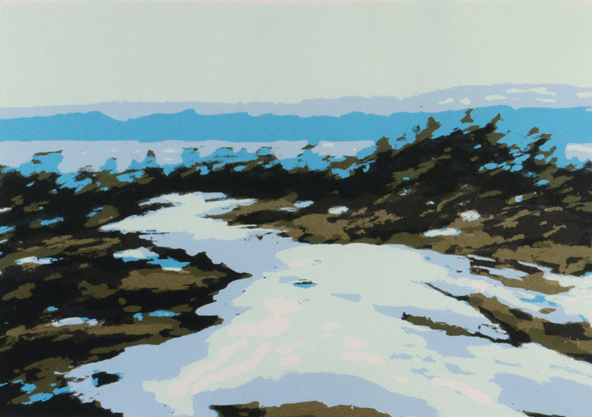 Anders Kjær, vinter. Litografi