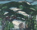 Terje Grøstad, landskap. Tresnitt