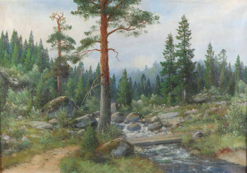 Olaf Nordlien, landskap. Maleri