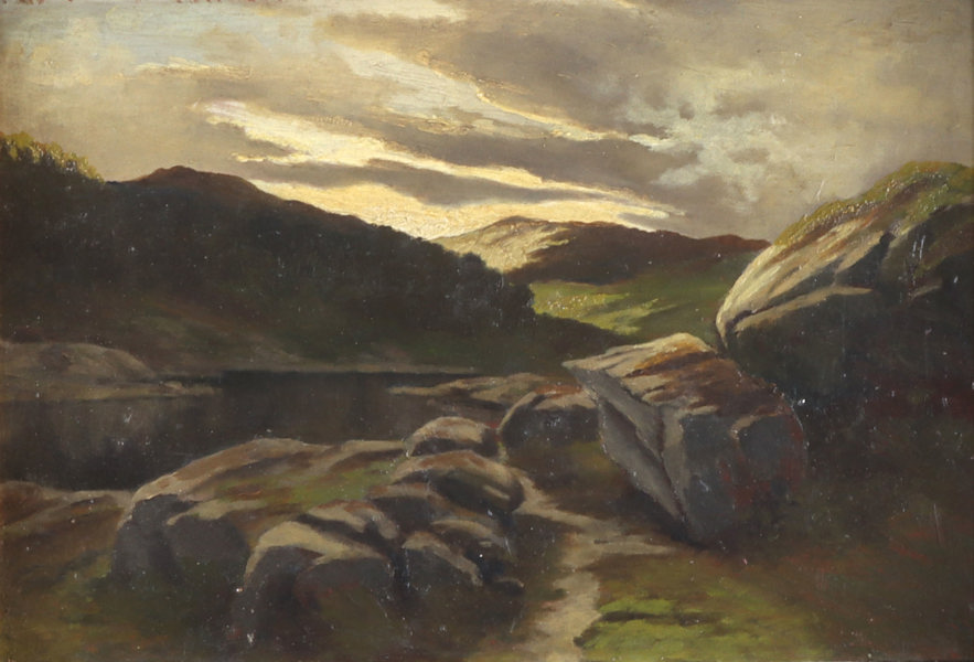 Usignert, landskap. Maleri