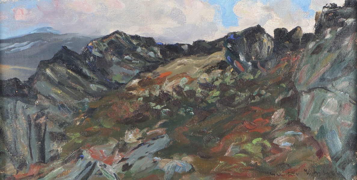 Gustav Wentzel, landskap. Maleri.