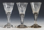 18 drammeglass, nyere Nøstetangen.