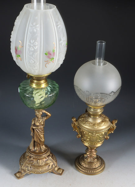 2 parafinbordlamper.