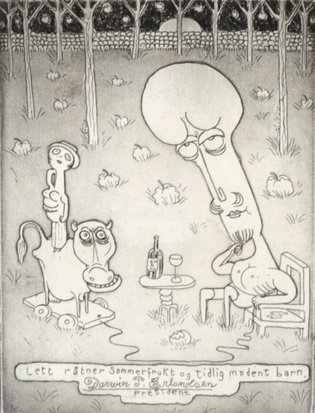 Fredrik Stabel, komposisjon. Radering
