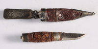 Miniatyr slirekniv m/sølvoppheng.