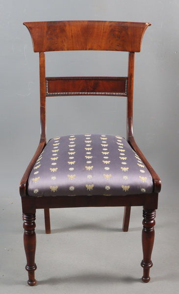 6 stoler i mahogny, 1800 t.