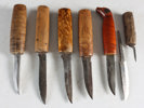 6 kniver og knivblad.