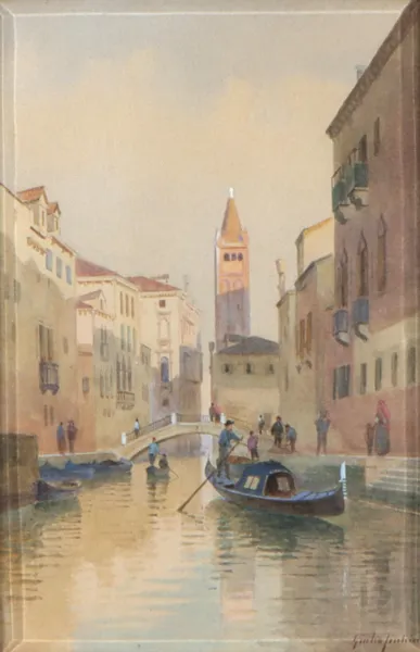 Giulio Cecchini, Venezia. Akvarell.