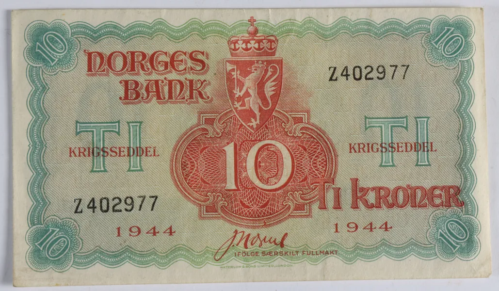 10-kr., Norge 1944.