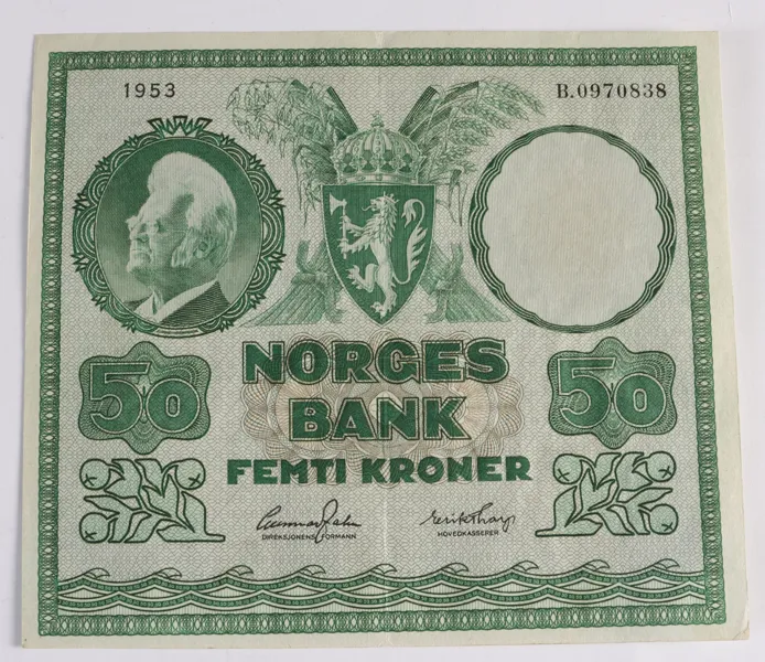 50-kr., Norge 1953.