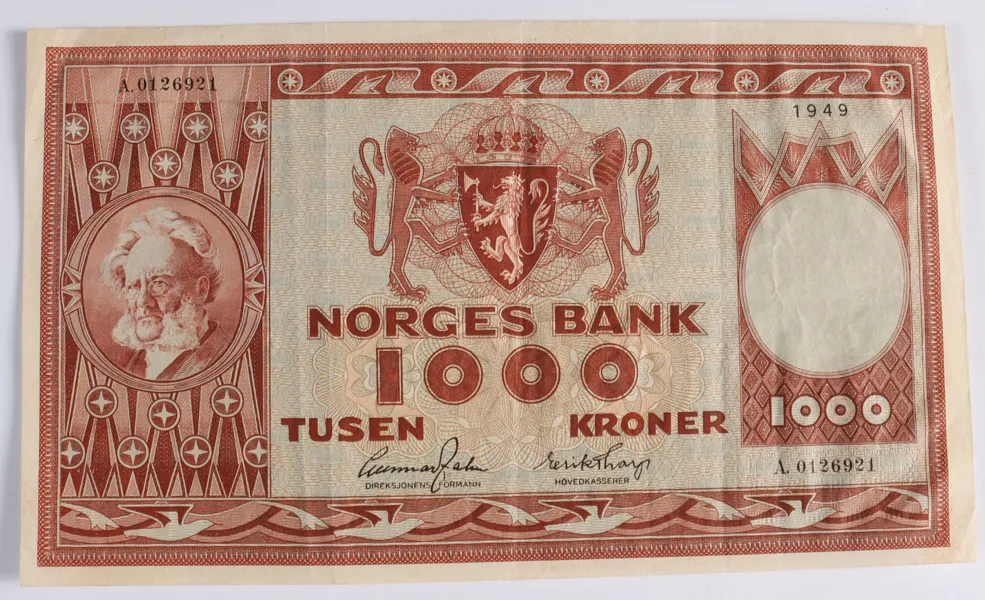 1000-kr., Norge 1949