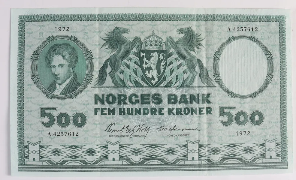 500-kr., Norge 1972.