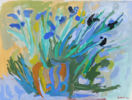 Thore Heramb, blomster. Gouache.