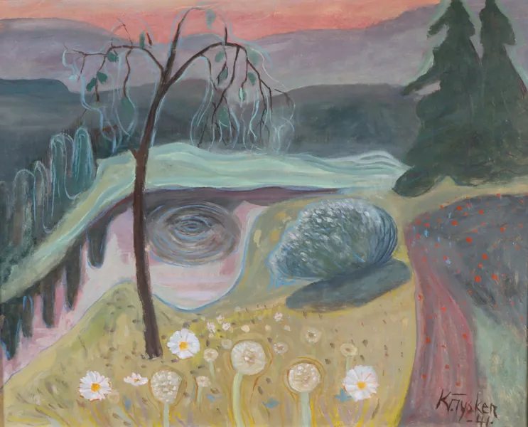 Kristian Tysken, St. Hans. Maleri.