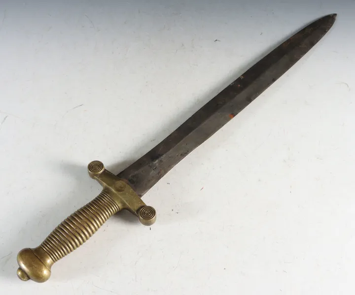 Kortsverd med messing grep, 1800 t.