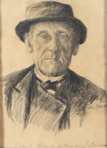 Torleiv Stadskleiv, portrett. Tegning
