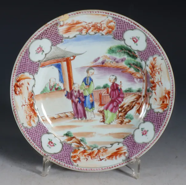 Tallerken i porselen, Kina 1700 t.