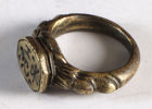 Signetring i messing/bronse, 1700 t.
