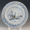 Platte dek. i blått, Delft 1630-50.