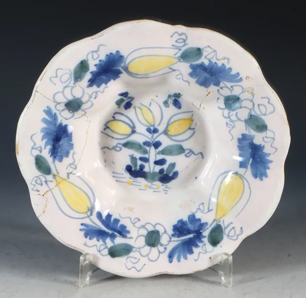 Dekorert bolle, Delft 1700 t.