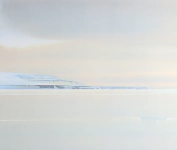 Vebjørn sand, Isfjorden. Litografi.