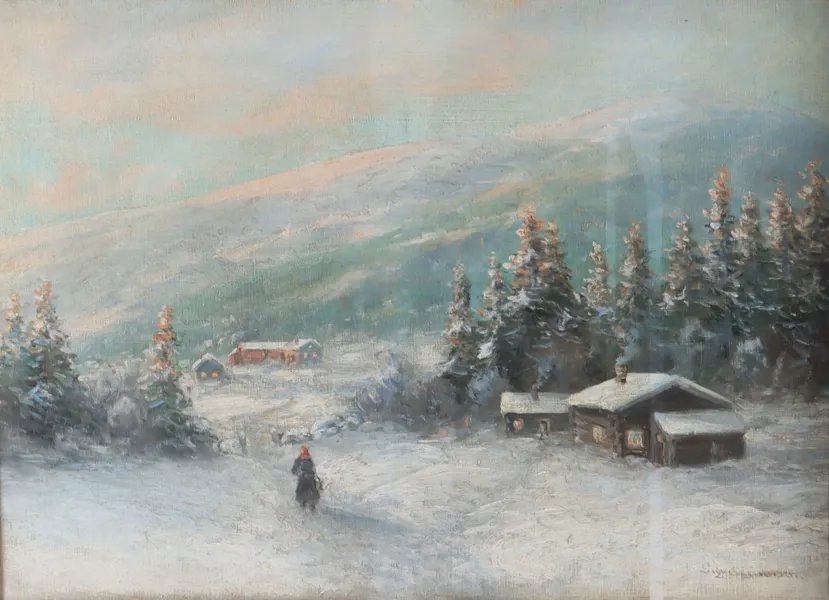 Sigvart Simensen, vinter. Maleri.