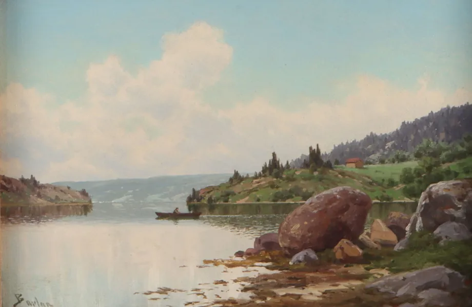 Philip Barlag, landskap. Maleri.