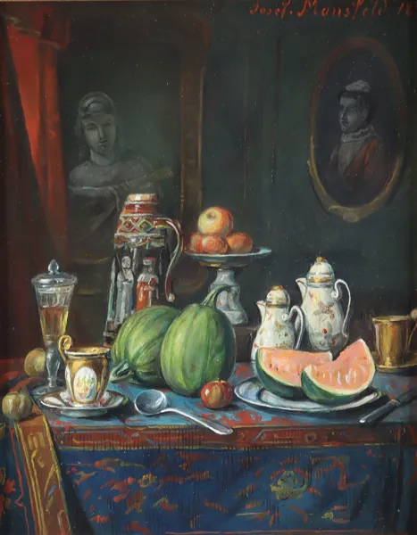 Josef Mansfeld, stilleben. Maleri.